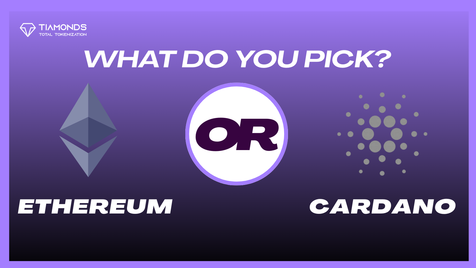 Ethereum vs Cardano blockchain comparison chart