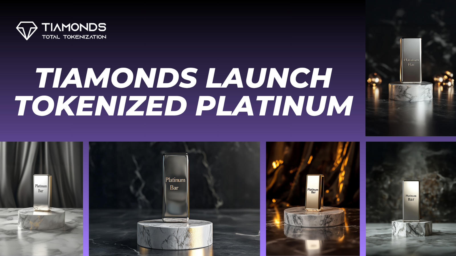 Tiamonds announces the launch of tokenized platinum assets with a premium digital platinum bar display